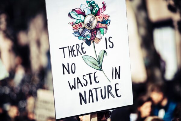 environmental slogan on a protest